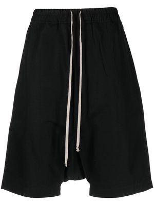 Rick Owens DRKSHDW cotton drop-cotch shorts - Black