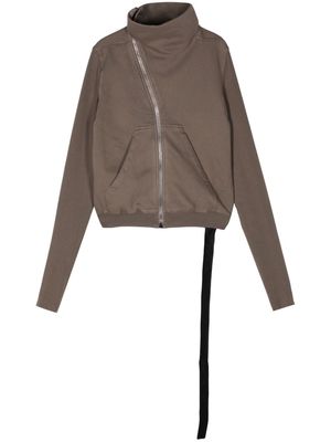 Rick Owens DRKSHDW cotton zip-up sweatshirt - Brown