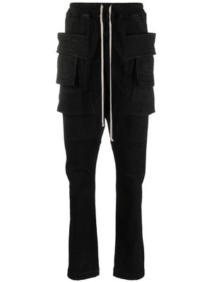 Rick Owens DRKSHDW Creatch cotton-blend cargo trousers - Black