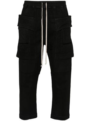 Rick Owens DRKSHDW Creatch cropped cargo trousers - Black