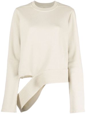 Rick Owens DRKSHDW Creatch cut-out sweatshirt - Neutrals