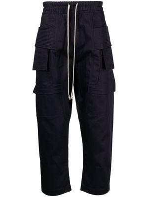 Rick Owens DRKSHDW cropped cargo trousers - Blue