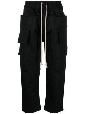 Rick Owens DRKSHDW cropped-leg cargo trousers - Black