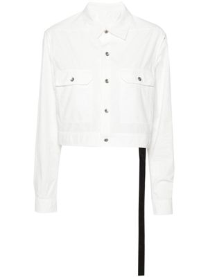 Rick Owens DRKSHDW cut-out cropped shirt - White