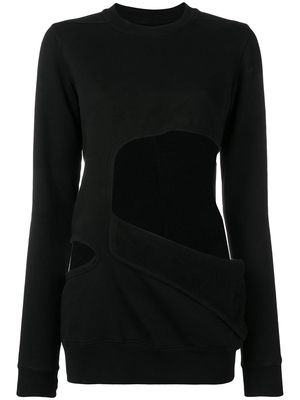 Rick Owens DRKSHDW cut-out sweatshirt - Black