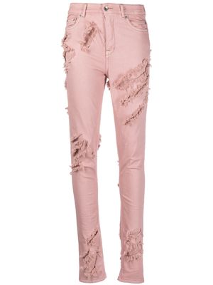 Rick Owens DRKSHDW Detroit ripped denim jeans - Pink