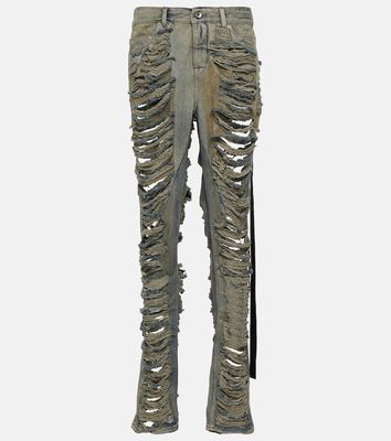 Rick Owens DRKSHDW distressed low-rise jeans