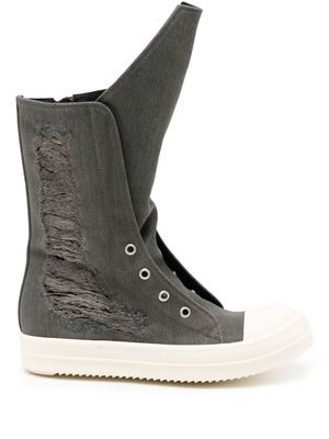 Rick Owens DRKSHDW distressed sneaker boots - Grey