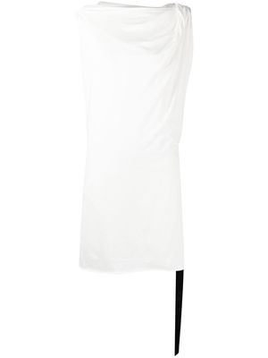 Rick Owens DRKSHDW draped cotton mini dress - White
