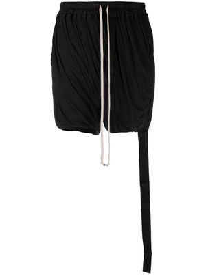 Rick Owens DRKSHDW drawstring cotton short shorts - Black