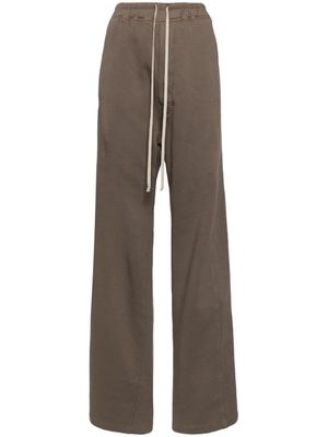 Rick Owens DRKSHDW drawstring cotton wide-leg trousers - Brown