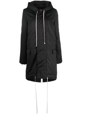 Rick Owens DRKSHDW drawstring-hooded parka coat - Black