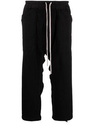 Rick Owens DRKSHDW drawstring organic cotton drop-crotch trousers - Black