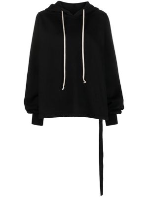 Rick Owens DRKSHDW drawstring organic cotton hoodie - Black
