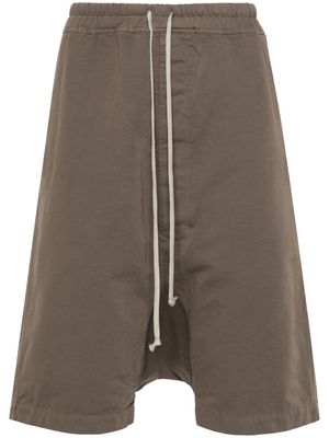 Rick Owens DRKSHDW Drawstring Pods drop-crotch shorts - Brown