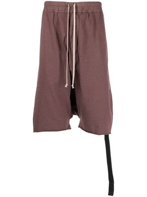 Rick Owens DRKSHDW Drawstring Pods drop-crotch shorts - Purple