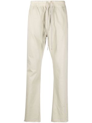 Rick Owens DRKSHDW drawstring-waist cotton track pants - Neutrals