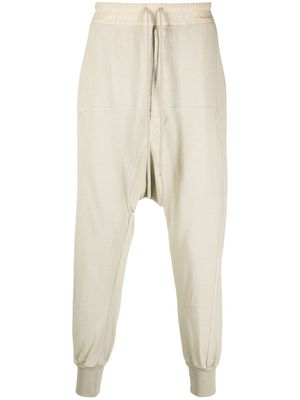 Rick Owens DRKSHDW drawstring-waist drop-crotch trousers - Neutrals