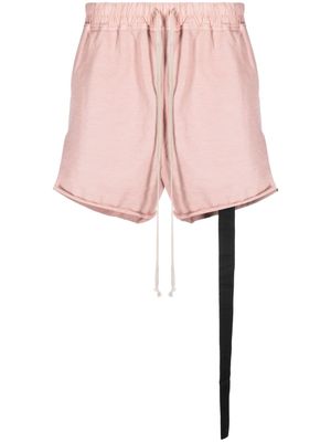 Rick Owens DRKSHDW drawstring waist organic cotton shorts - Pink