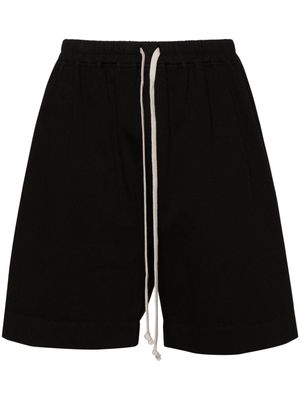 Rick Owens DRKSHDW drawstring-waistband cotton track shorts - Black