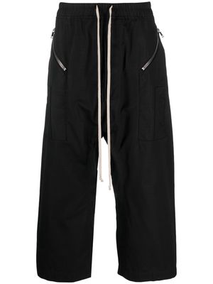 Rick Owens DRKSHDW drawstring-waistband cropped trousers - Black