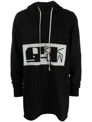 Rick Owens DRKSHDW DRKSHDW logo-print hoodie - Black