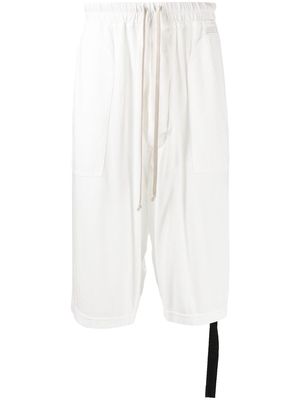 Rick Owens DRKSHDW drop-crotch cotton shorts - White