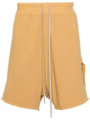 Rick Owens DRKSHDW drop-crotch cotton shorts - Yellow