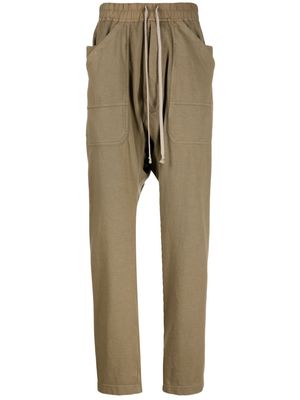 Rick Owens DRKSHDW drop-crotch cotton track-pants - Green