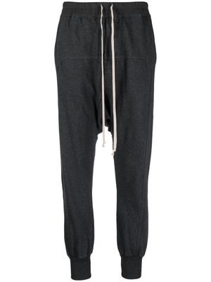 Rick Owens DRKSHDW drop-crotch cotton track pants - Grey