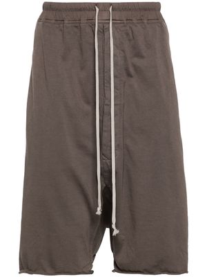 Rick Owens DRKSHDW drop-crotch cotton track shorts - Grey