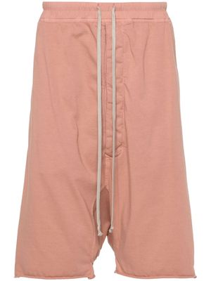 Rick Owens DRKSHDW drop-crotch cotton track shorts - Pink