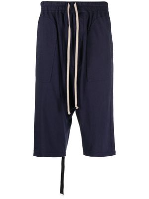 Rick Owens DRKSHDW drop-crotch drawstring shorts - Blue