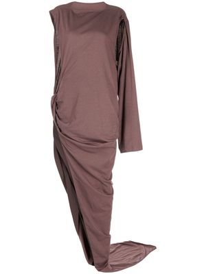 Rick Owens DRKSHDW Edfu gathered asymmetric gown - Purple