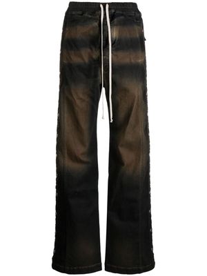 Rick Owens DRKSHDW elasticated-waist straight-leg jeans - Black