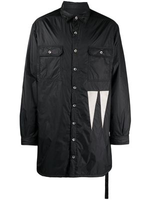 Rick Owens DRKSHDW embossed-logo padded shirt jacket - Black