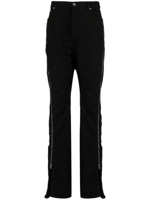 Rick Owens DRKSHDW expandable-sides zipped trousers - Black