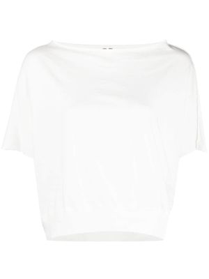 Rick Owens DRKSHDW exposed-seam detail cotton T-shirt - White