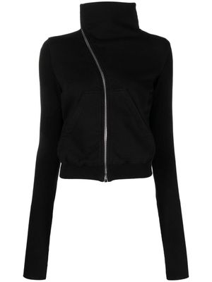 Rick Owens DRKSHDW exposed-zip asymmetric sweatshirt - Black