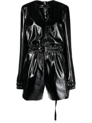 Rick Owens DRKSHDW faux-leather playsuit - Black
