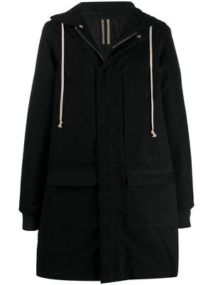 Rick Owens DRKSHDW flap-pocket hooded parka - Black
