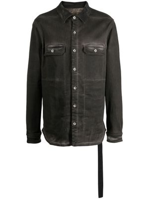 Rick Owens DRKSHDW garment-dyed shirt jacket - Black