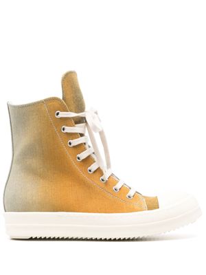 Rick Owens DRKSHDW gradient denim high-top sneakers - Blue