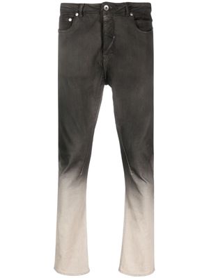Rick Owens DRKSHDW gradient-effect cotton jeans - Black