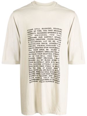 Rick Owens DRKSHDW graphic-print short-sleeved cotton T-shirt - Neutrals