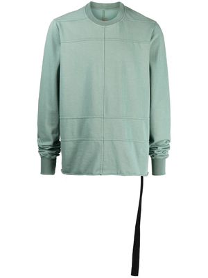 Rick Owens DRKSHDW Grid panelled cotton sweatshirt - Green