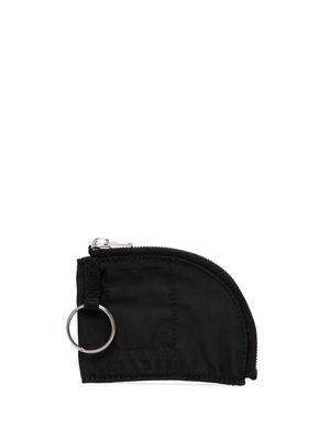 Rick Owens DRKSHDW half-zip keychain wallet - Black