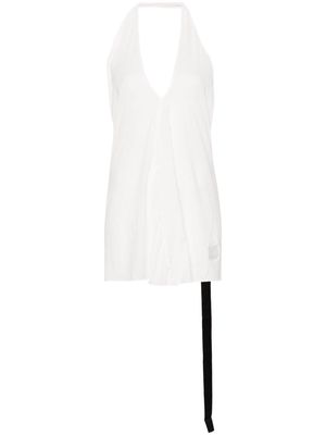 Rick Owens DRKSHDW halterneck jersey top - White