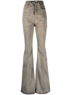 Rick Owens DRKSHDW high-rise flared jeans - Grey