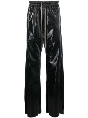 Rick Owens DRKSHDW high-shine wide-leg trousers - Black